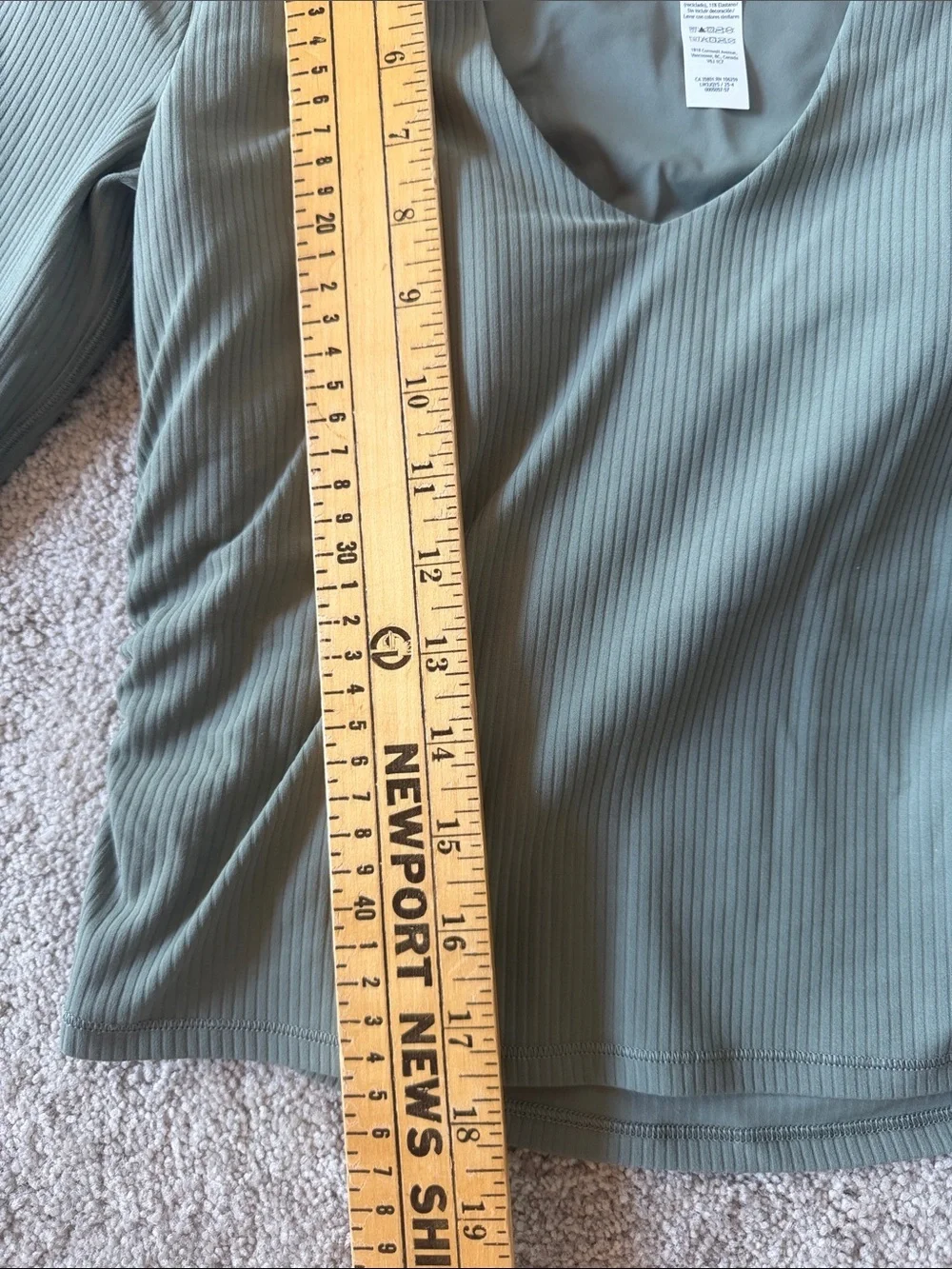 lululemon athletica All It Takes Ribbed Nulu V-Neck Long-Sleeve Shirt size 6 NWT - Picture 10 of 11